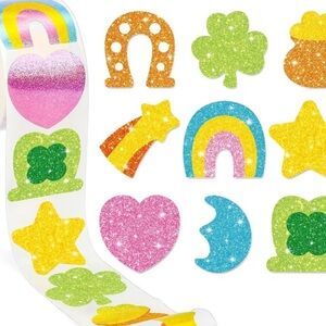 Glitter LUCKY CHARM Sticker Roll